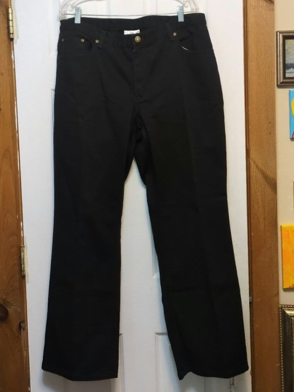 Vintage Jeanology NWT Black Jeans Size 16W Classic Straight Leg Bootcut Y2K 90s